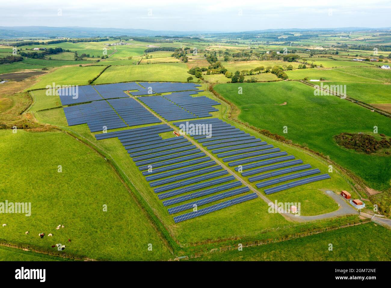 Loch Craigs Solar Park, Stevenson, Ayrshire, Schottland, Großbritannien Stockfoto