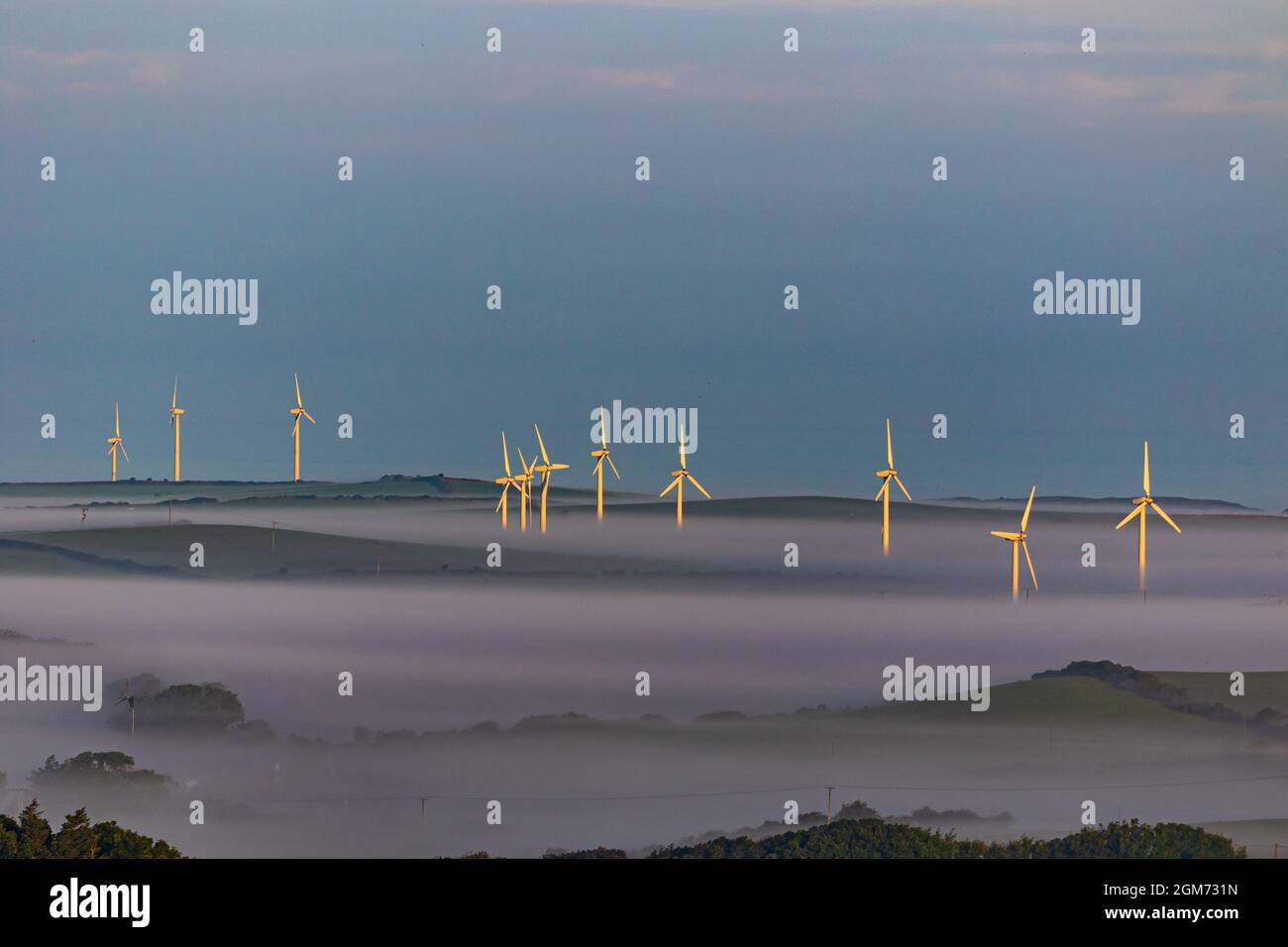 Windpark Anglesey. Stockfoto