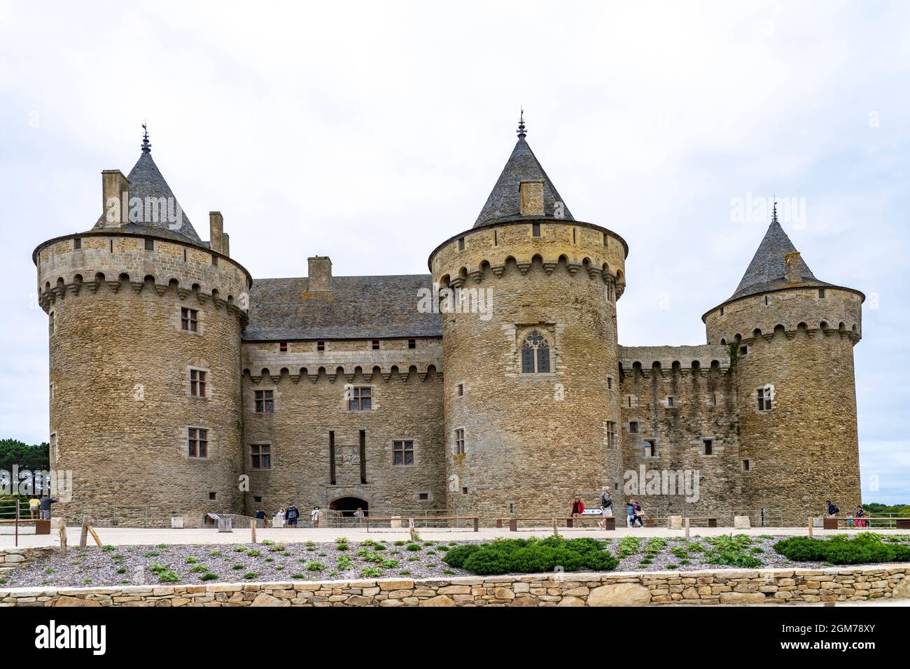 Die Burg Château de Suscinio bei Sarzeau, Bretagne, Frankreich | Schloss von Suscinio in der Nähe von Sarzeau, Bretagne, Frankreich Stockfoto