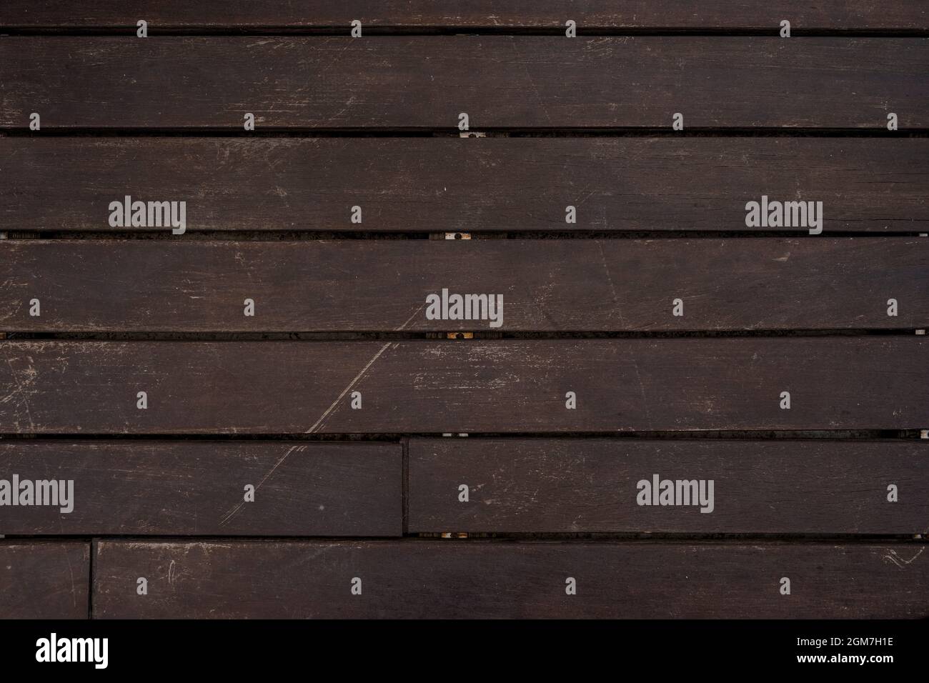 Dunkle Deckplanken. Vektor Holz Textur Hintergrund Stockfoto