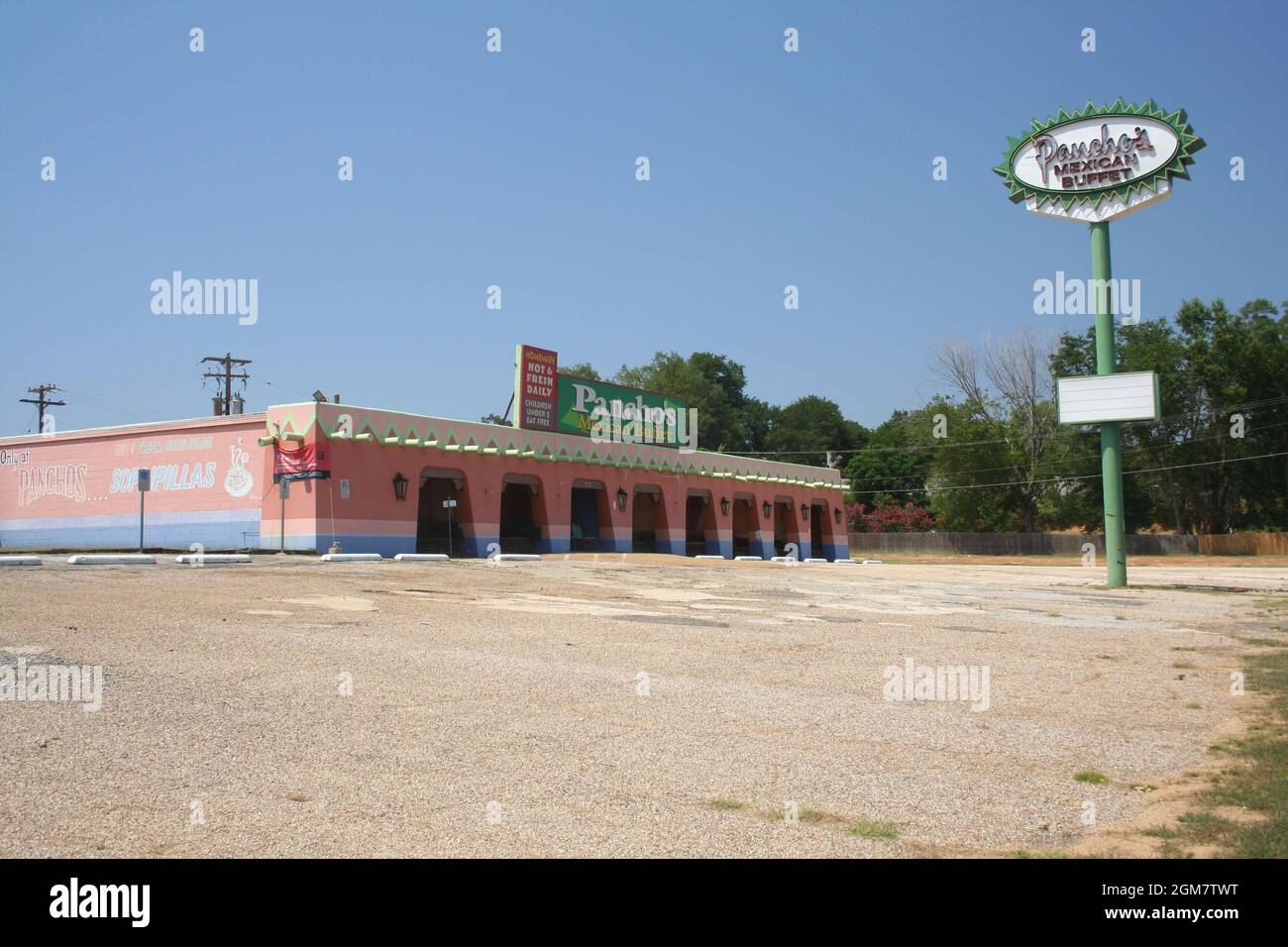 Longview, TX, verließ Pancho's Mexican Buffet Restaurant in Longview, TX Stockfoto