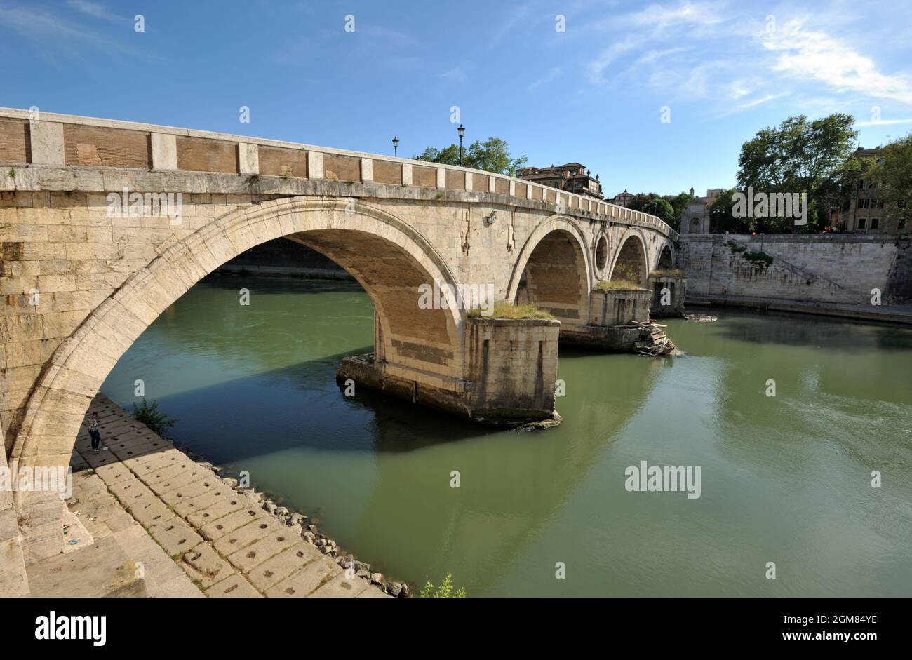 Italien, Rom, Tiber, Brücke Ponte Sisto Stockfoto