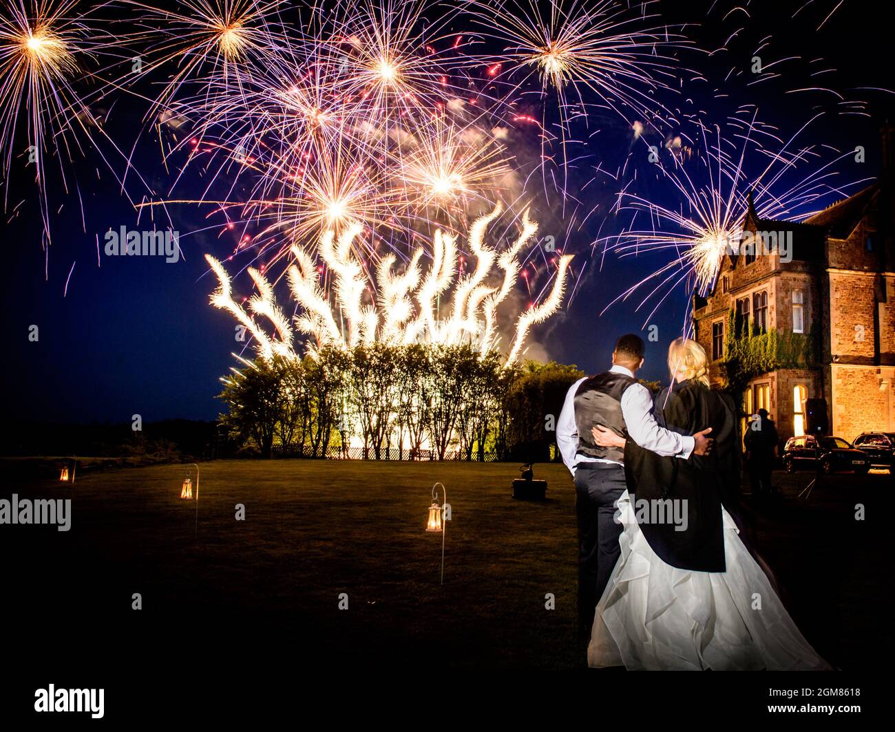 Hochzeit Feuerwerk Stockfoto