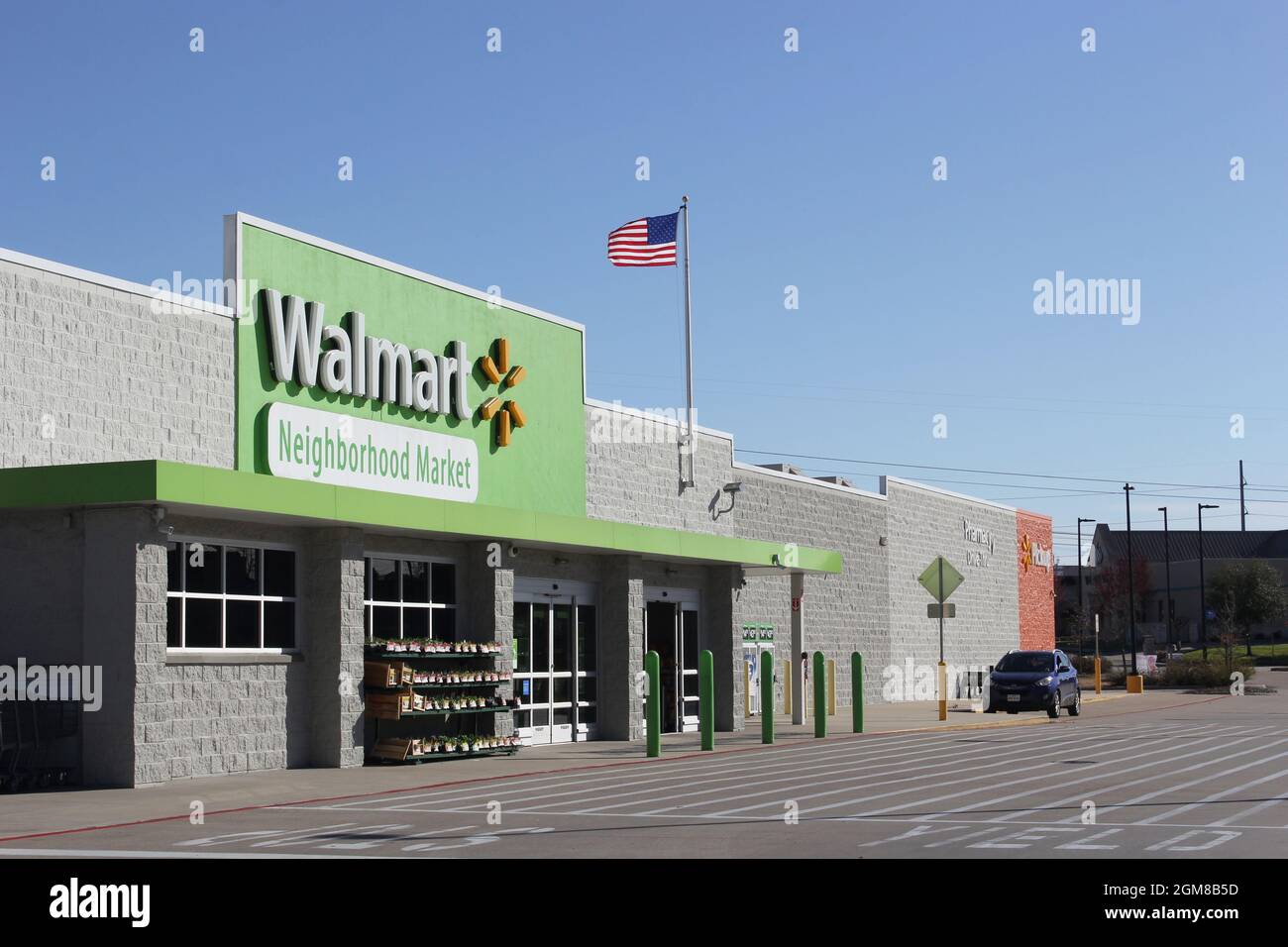 Eingang Zu Einem Walmart Nachbarschaft Markt In Bentonville Ar Der Heimatstadt Des Walmart Corporation Hauptsitz Stockfotografie Alamy