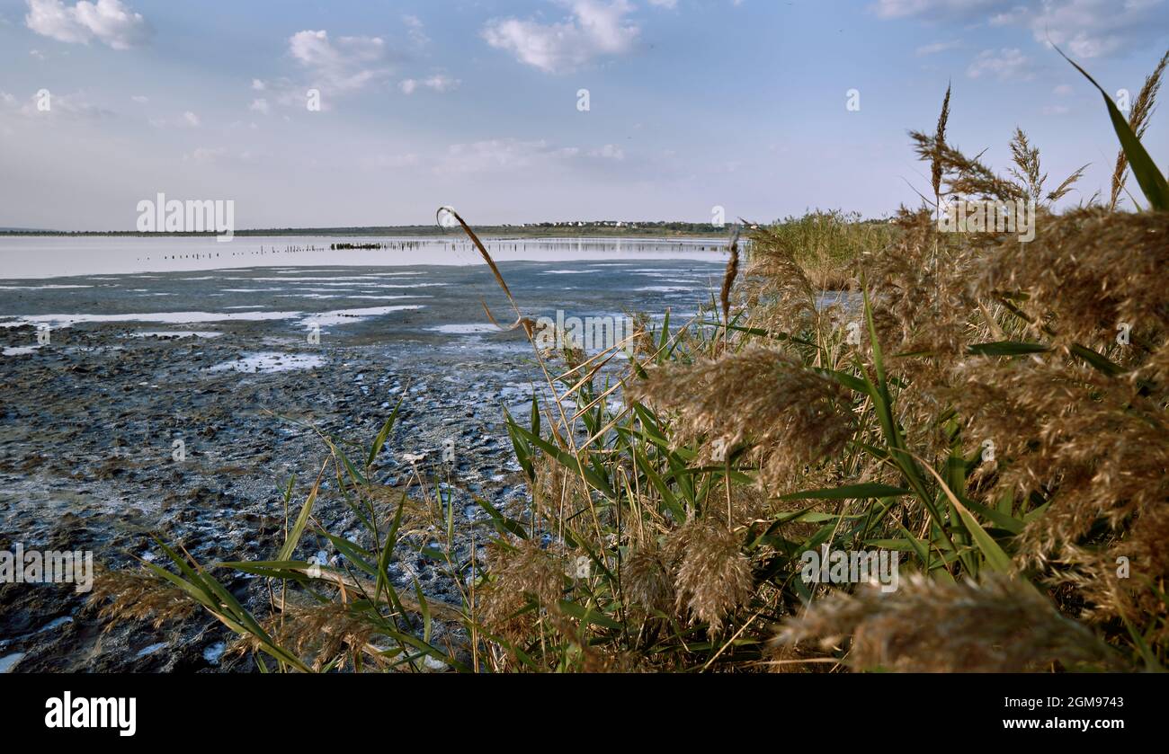 Panorama der Kuyalnik-Mündung. Odessa, Ukraine. Stockfoto
