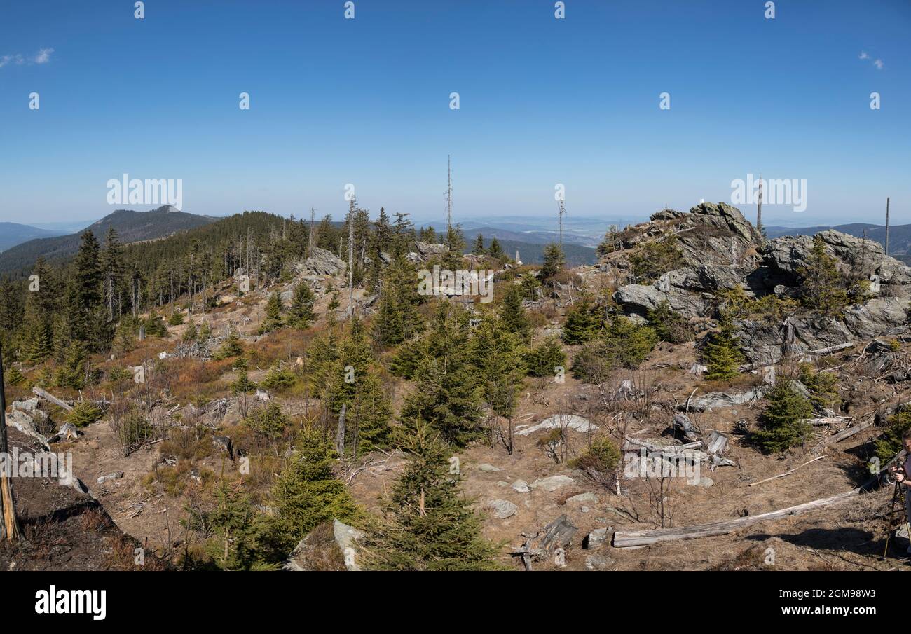 Wanderung von Zwercheck zum Grossen Osser Stockfoto