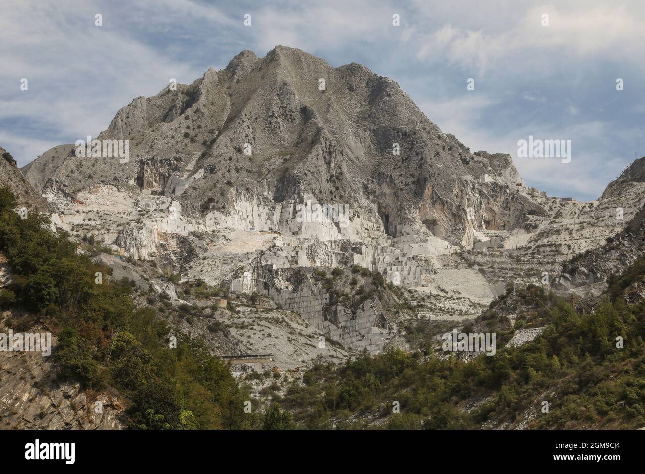 CARRARA MARMORBRÜCHE, ITALIEN Stockfoto