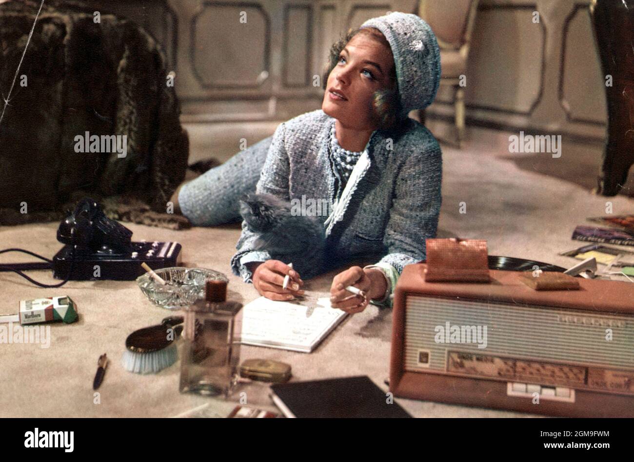 ROMY SCHNEIDER IN BOCCACIO '70 (1962), REGIE FEDERICO FELLINI, MARIO MONICELLI, VITTORIO DE SICA UND LUCHINO VISCONTI. Kredit: CINERIZ / Album Stockfoto