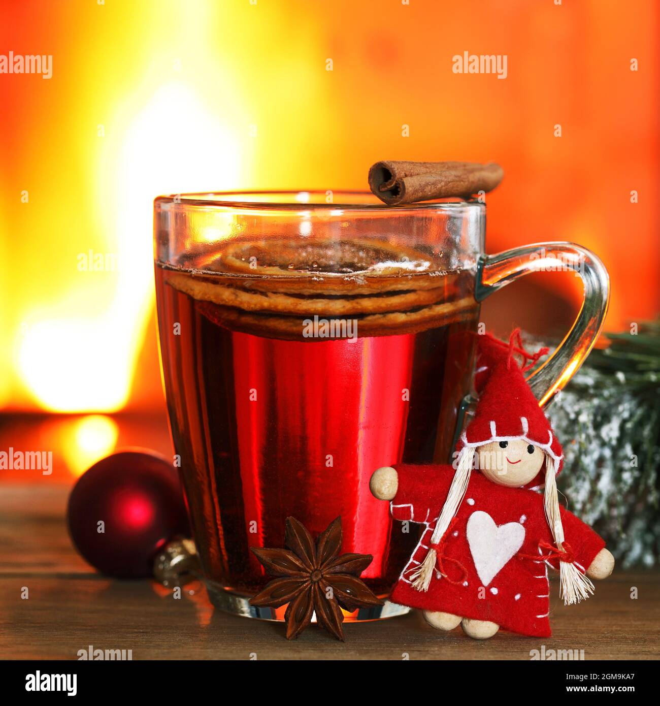 Weihnachten Glühwein Stockfoto