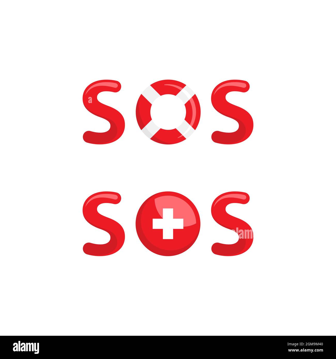 SOS Vektor Symbol Design Illustration Vorlage Stockfoto