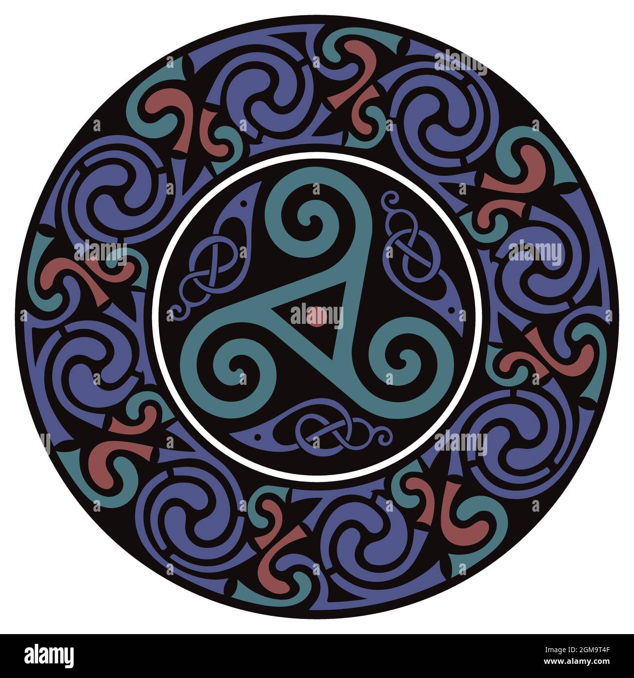 Rundes Keltisches Design. Keltisches Mandala Stock Vektor