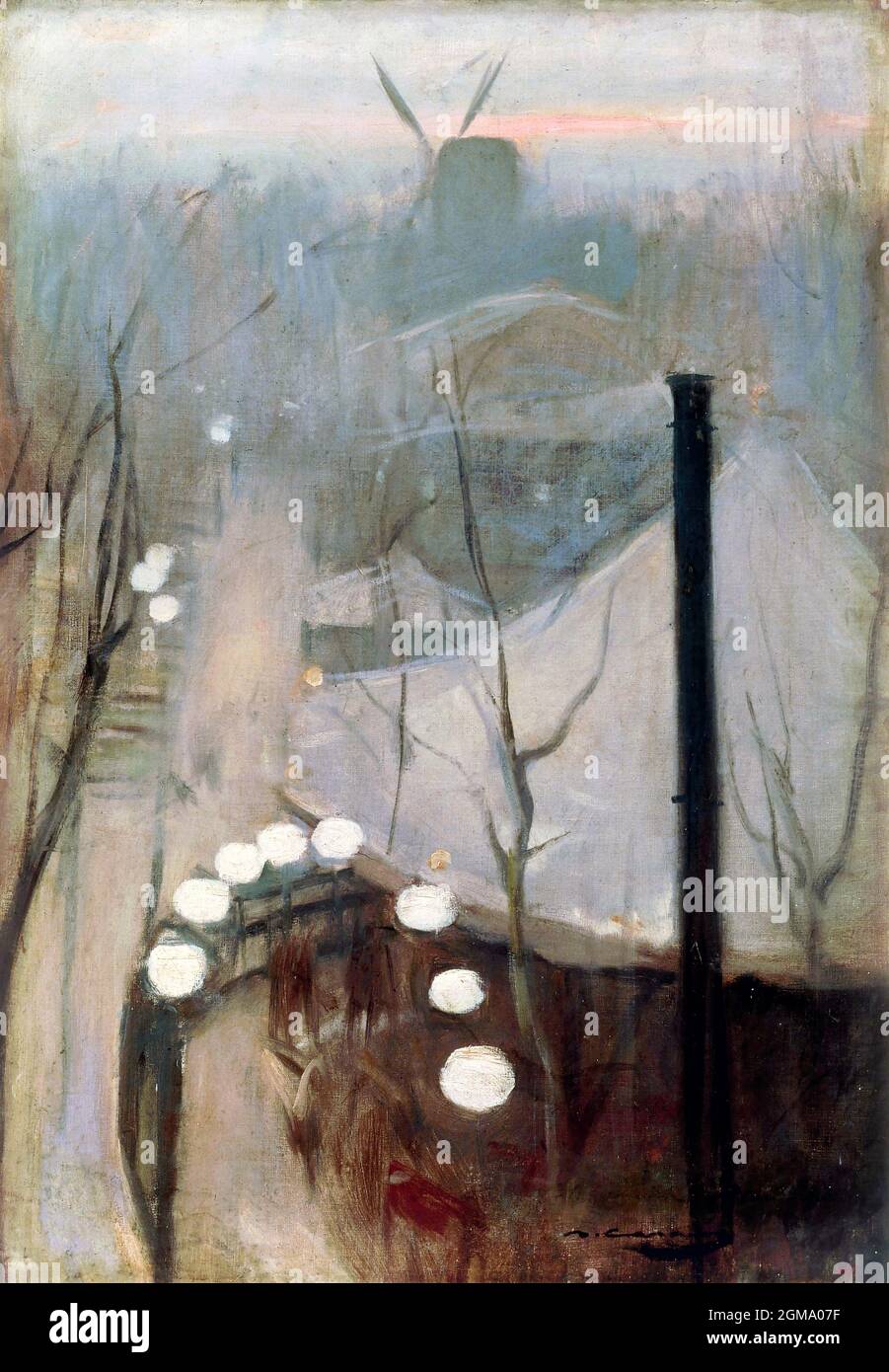 Montmartre von Ramon Casas i Carbó (1866-1932), Öl auf Leinwand, 1890/91 Stockfoto