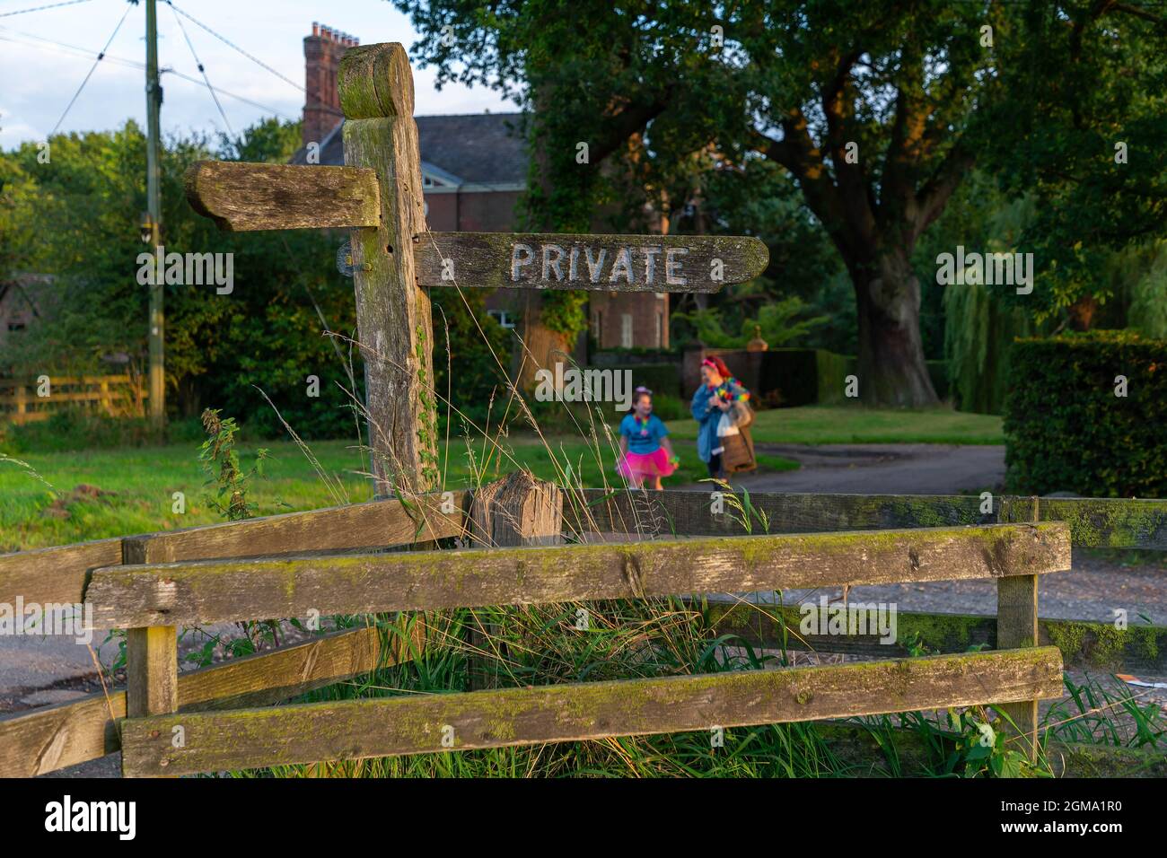 Arley Hall & Gardens-5k Sunset Walk, um Geld für St. Rocco's zu sammeln, das örtliche Hospiz für Menschen, bei denen eine lebenseinschränkende Krankheit diagnostiziert wurde Stockfoto