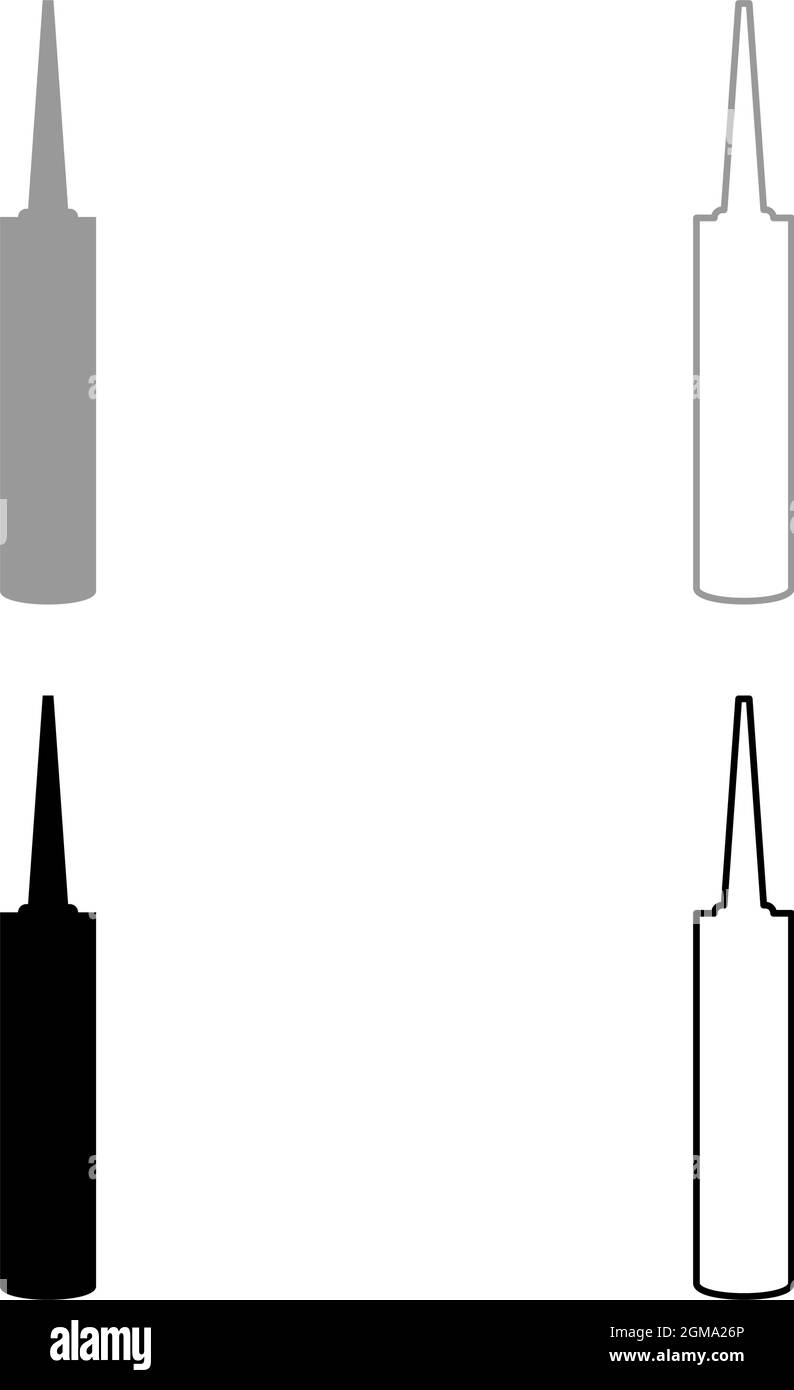 Dichtstoff Silikon Polyurethan-Schaum Set Icon grau schwarz Farbe Vektor  Illustration flach Stil einfaches Bild Stock-Vektorgrafik - Alamy