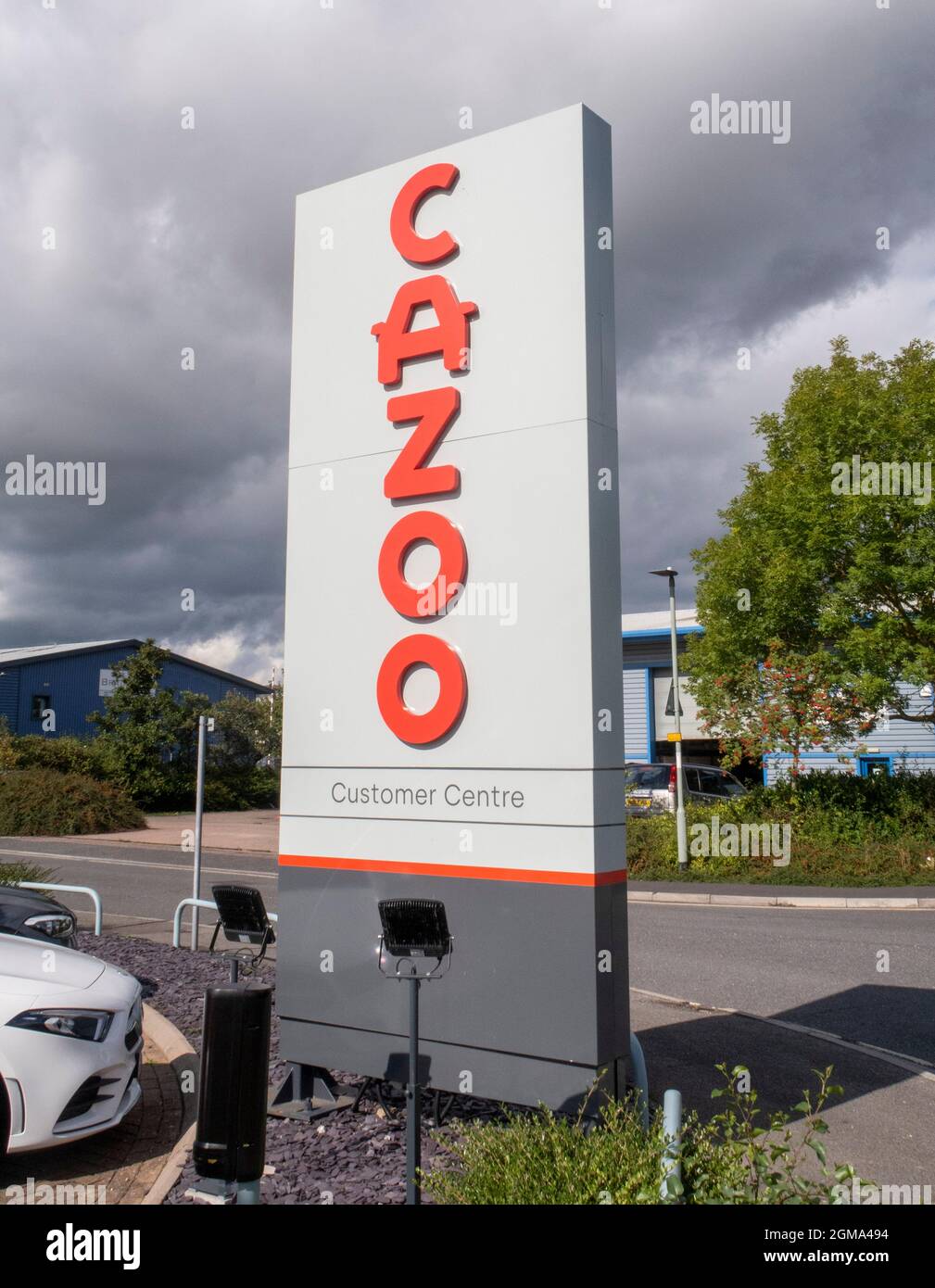 Cazoo Car Showroom, Autoverkauf, Kundencenter, Online-Autohändler, Marsh Barton, Exeter Stockfoto