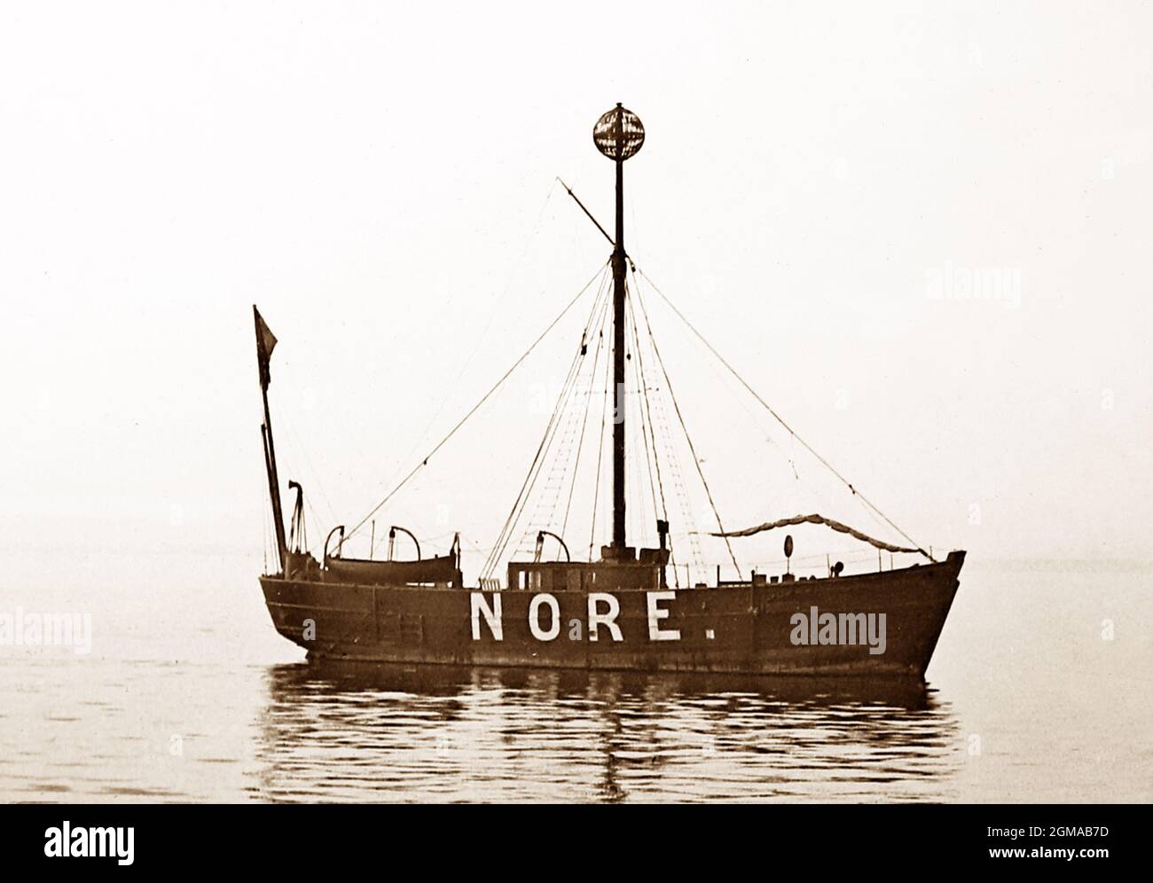 The Nore Lightship, Shoeburyness, viktorianische Zeit Stockfoto