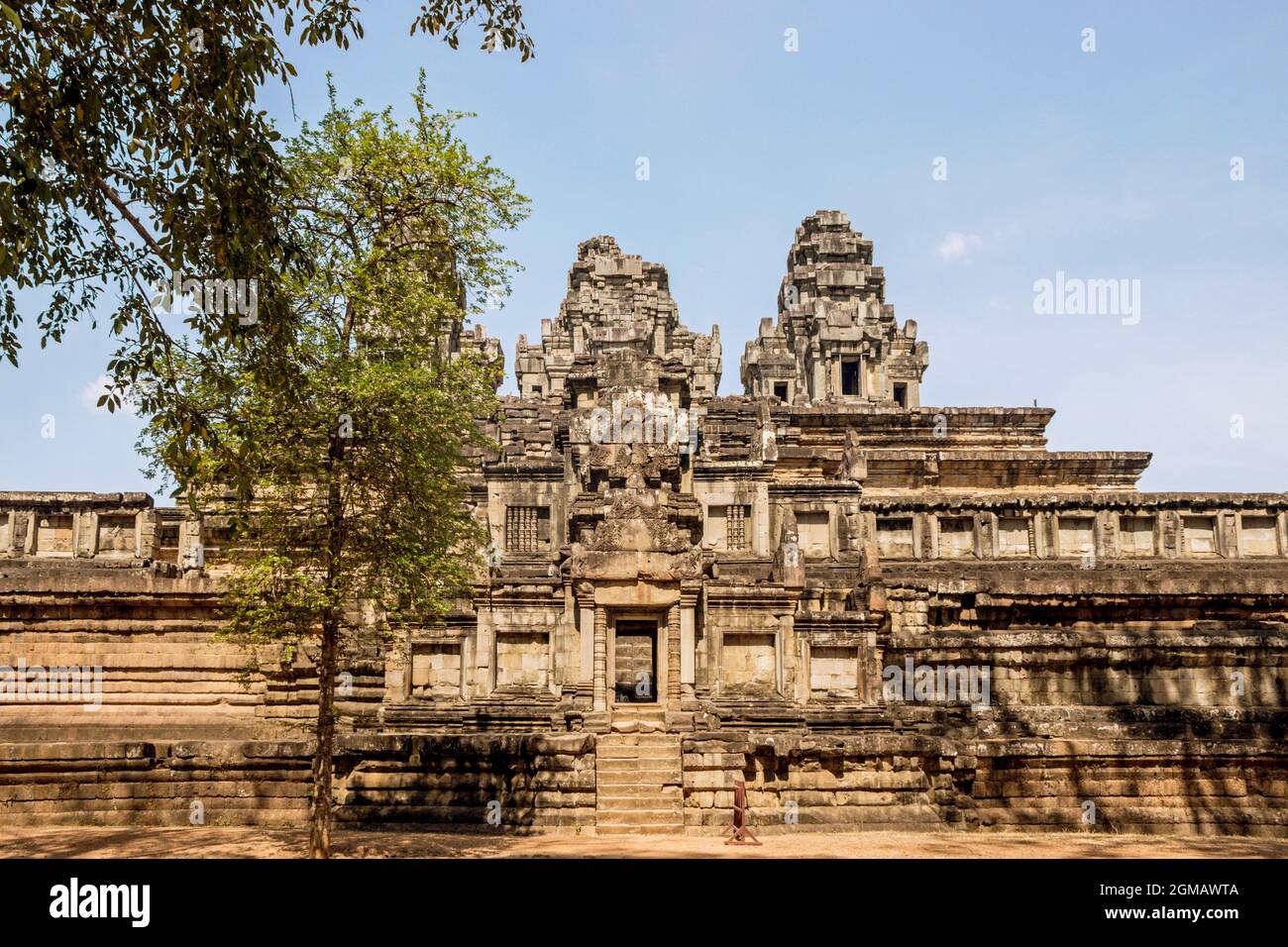 Alte Ruinen des Ta Keo Tempels in Angkor Wat, Kambodscha Stockfoto