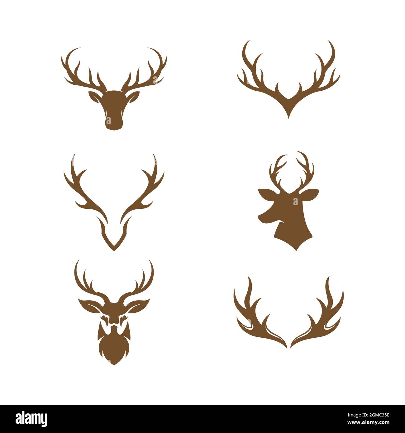 Deer Tier Vorlage Vektor Symbol Illustration Design Stockfoto