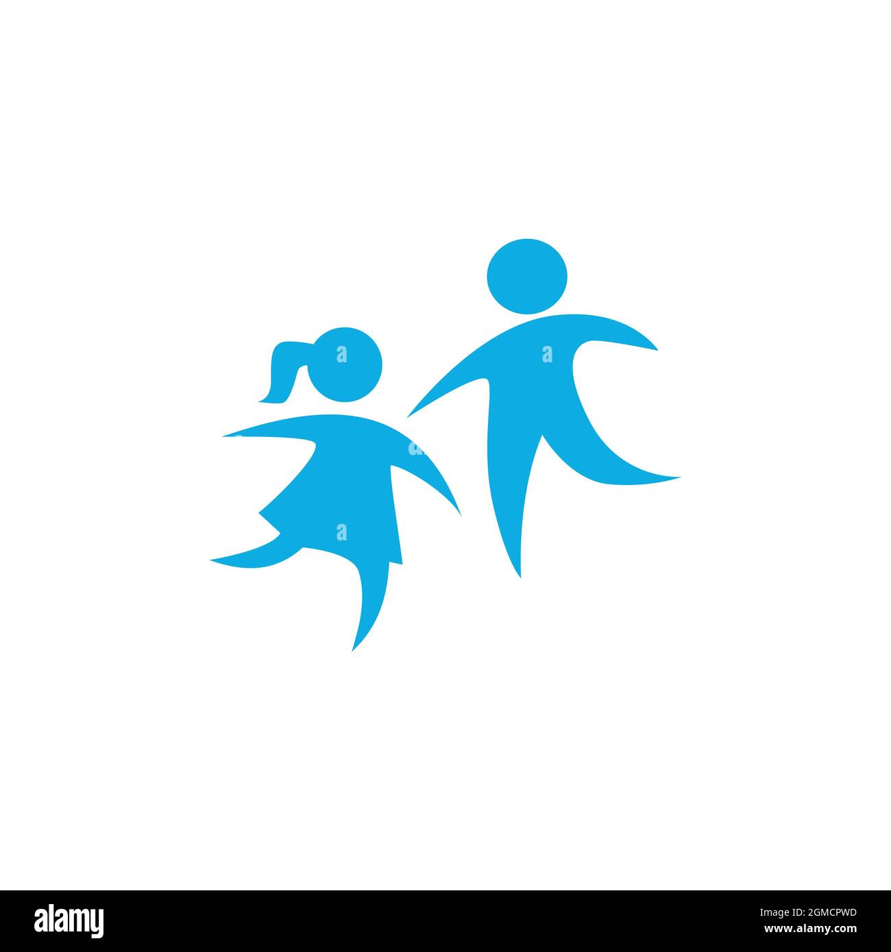 Abstrakte Kinder spielen Logo Symbol flach Konzept Vektor Grafik-Design Stock Vektor