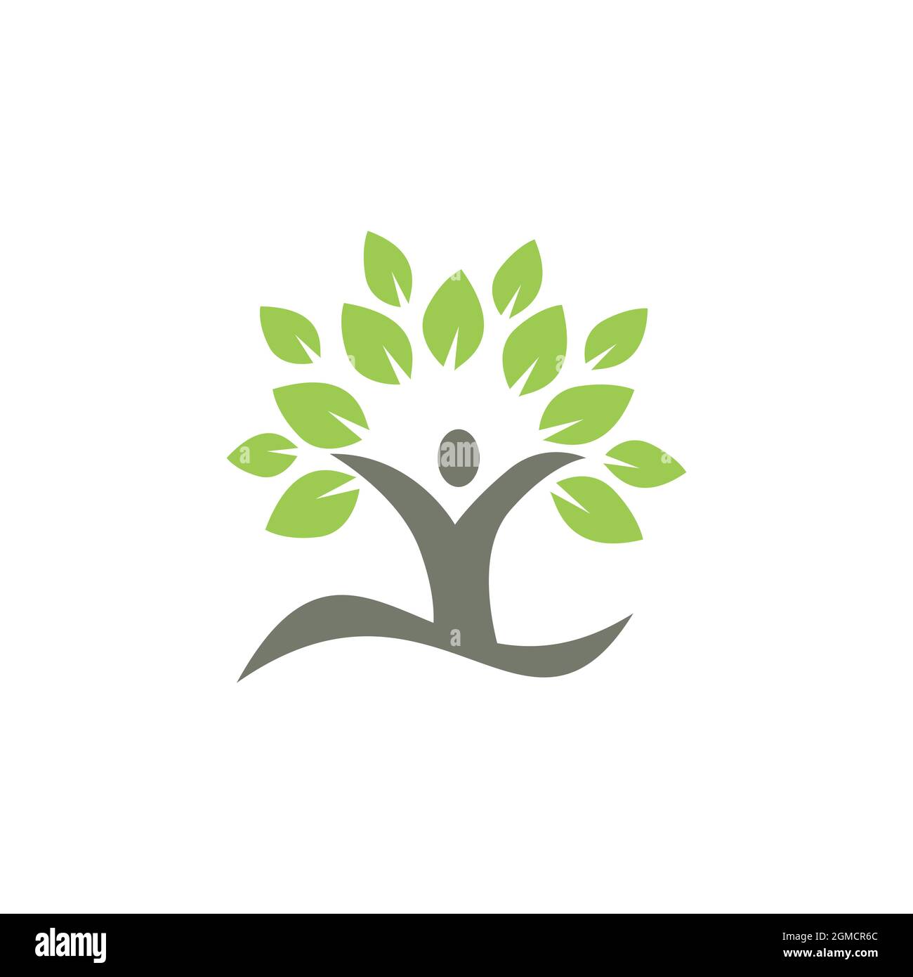 Menschen Baum speichern Natur Logo Symbol flach Konzept Vektor Grafik Design Stock Vektor