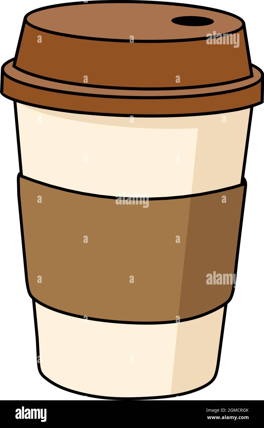 „Takeaway Coffee Cup“-Cartoon-Vektorgrafik Stock Vektor