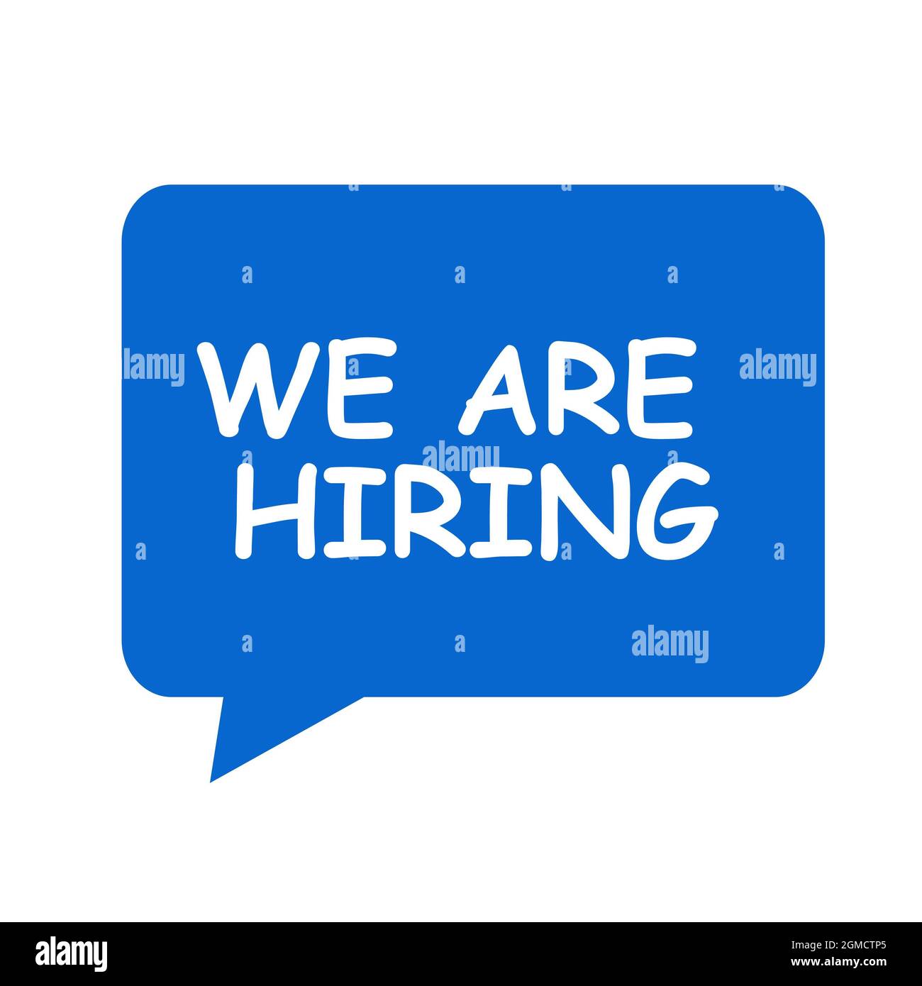 Wir stellen auf einem Nachrichtensymbol - Illustration - ein Stockfoto