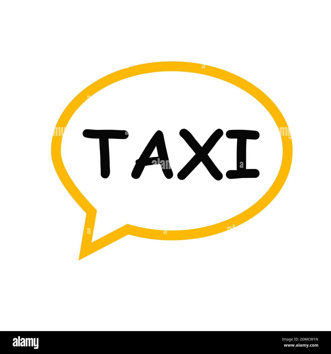 Taxi Symbol Auf Weiss Isoliert Abbildung Stockfotografie Alamy