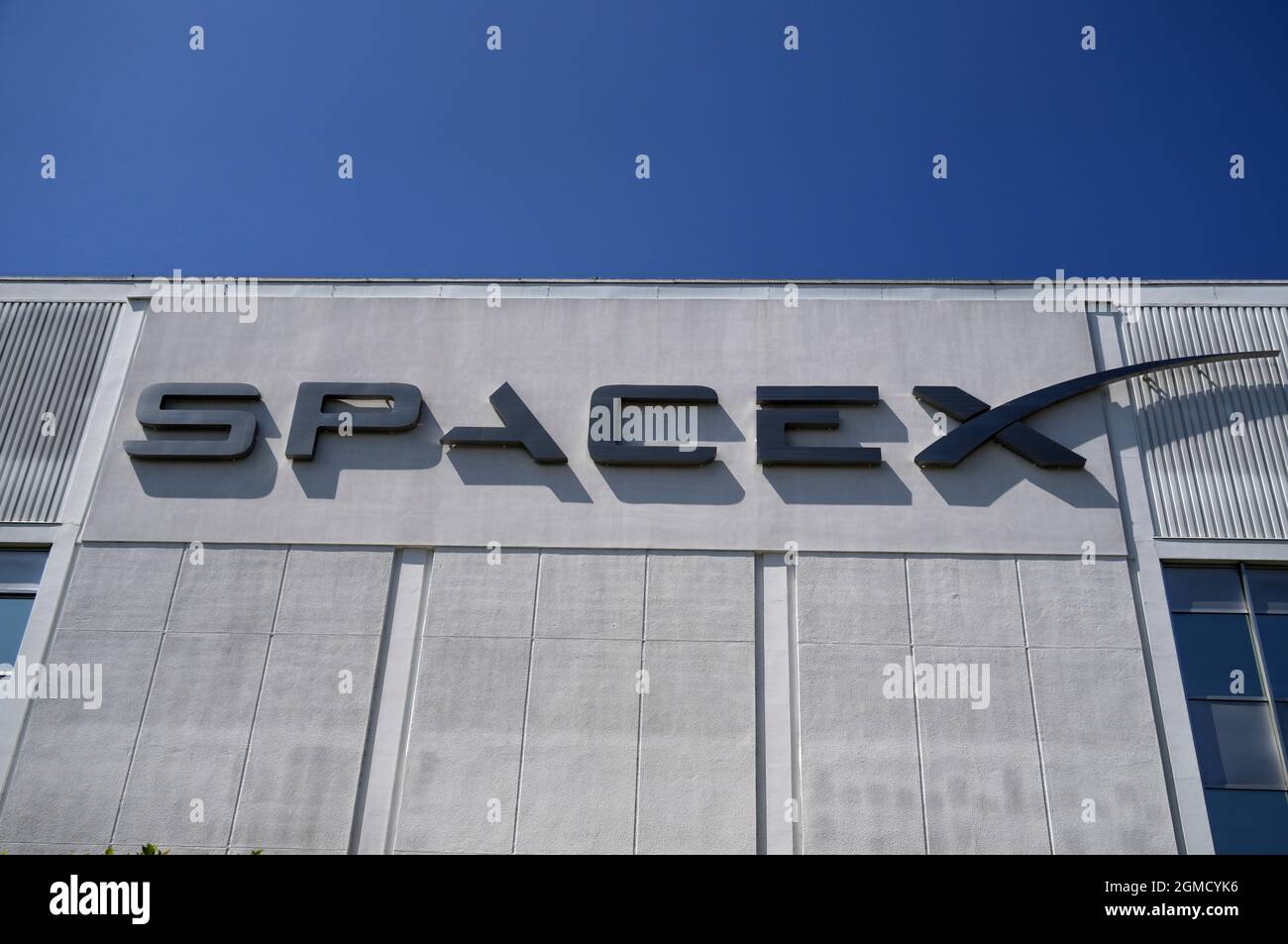 Das SpaceX-Hauptquartier, Freitag, 17. September 2021, in Hawthorne, Kaif. Stockfoto