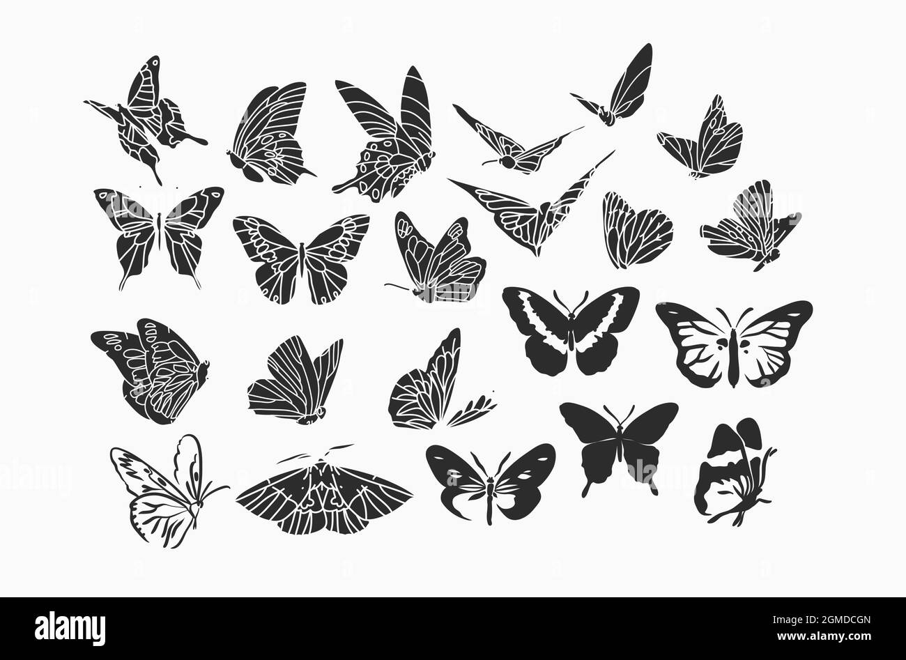 Hand gezeichnet Vektor abstrakt Stock flach Grafik Illustrationen Sammlung Set Bundle mit Logo-Elemente, böhmische magische Linie Silhouette Kunst der Mystik Stock Vektor