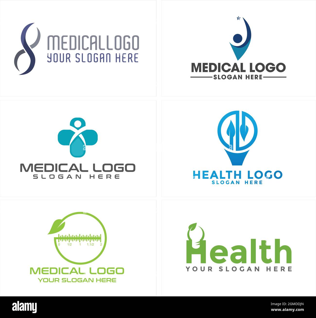 Medizinische Gesundheit Natur Menschen Logo Design Stock Vektor