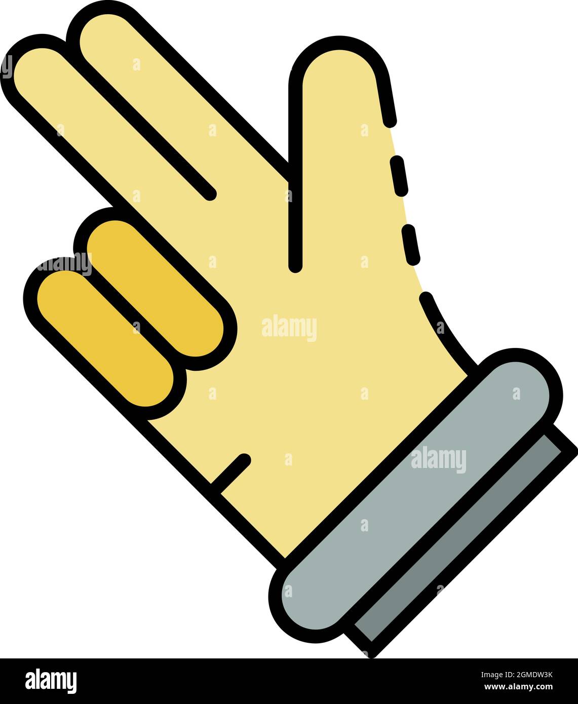 Vektor symbolische gekreuzte finger männliche palme hand ok geste konzept  zeichen illustration licht symbol poster design auf blauem hintergrund  isoliert