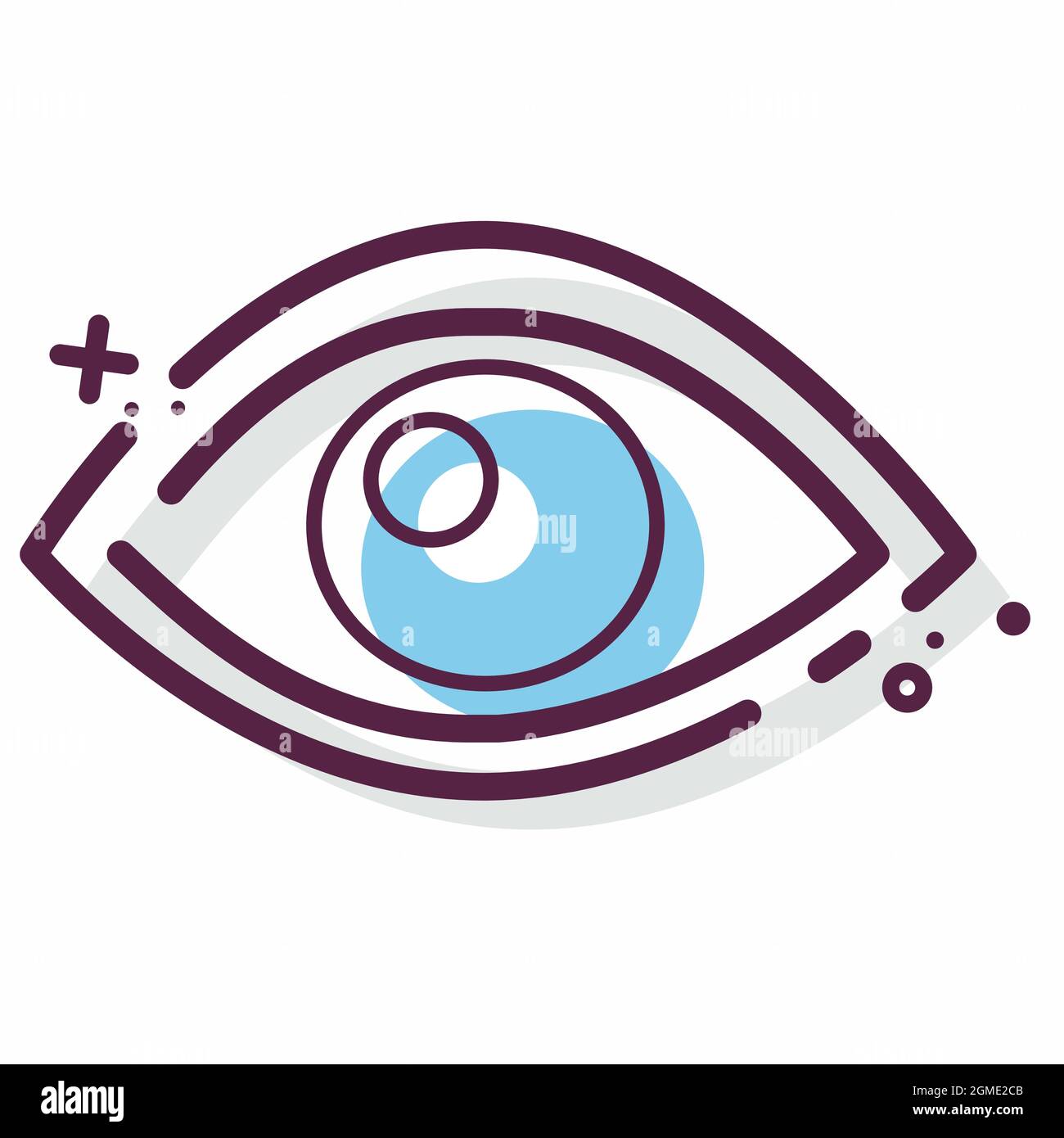 Icon Vector of Eye - MBE Style - einfache Illustration, editierbare Kontur, Design Template Vektor, gut für Drucke, Poster, Werbung, Ankündigungen Stock Vektor