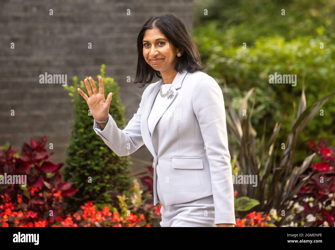Suella Braverman, Generalanwältin, kommt in der Downing Street an. Stockfoto