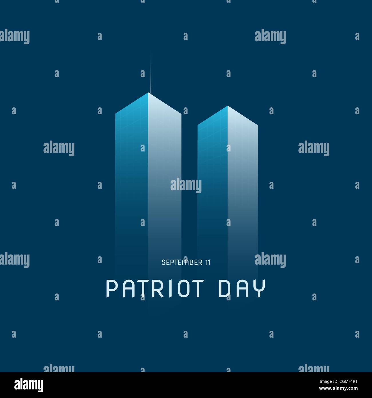 USA 11. September Patriot Day. 9/11 USA Patriot Day 2001 Vektorgrafik Stock Vektor