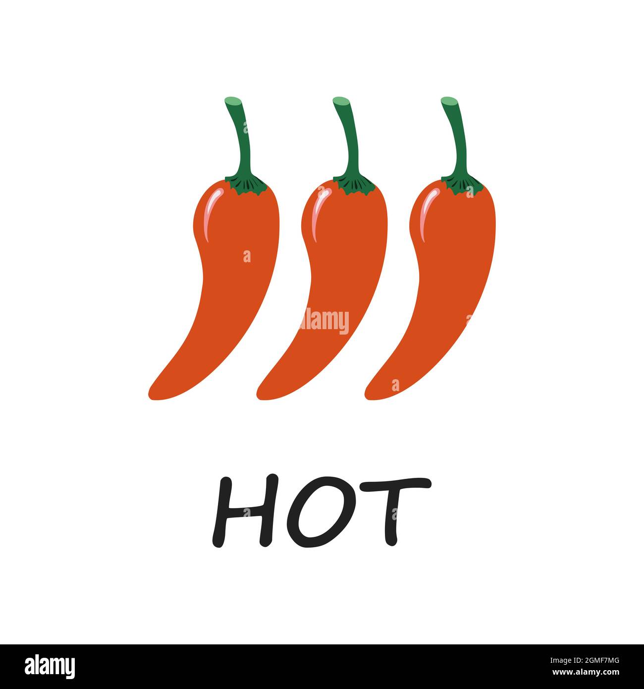 Würzige Chili-Pfeffer-Orangensauce Level scharf. Traditionelle mexikanische und chinesische Gerichte im Doodle-Stil. Vektor handgezeichnete Illustration isoliert auf einem wh Stock Vektor