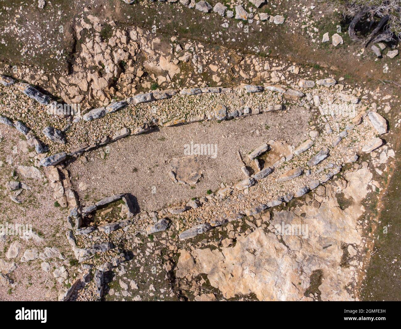 Archäologische Stätte Barbarìa II , Formentera, Pitiusas-Inseln, Balearengemeinschaft, Spanien. Stockfoto