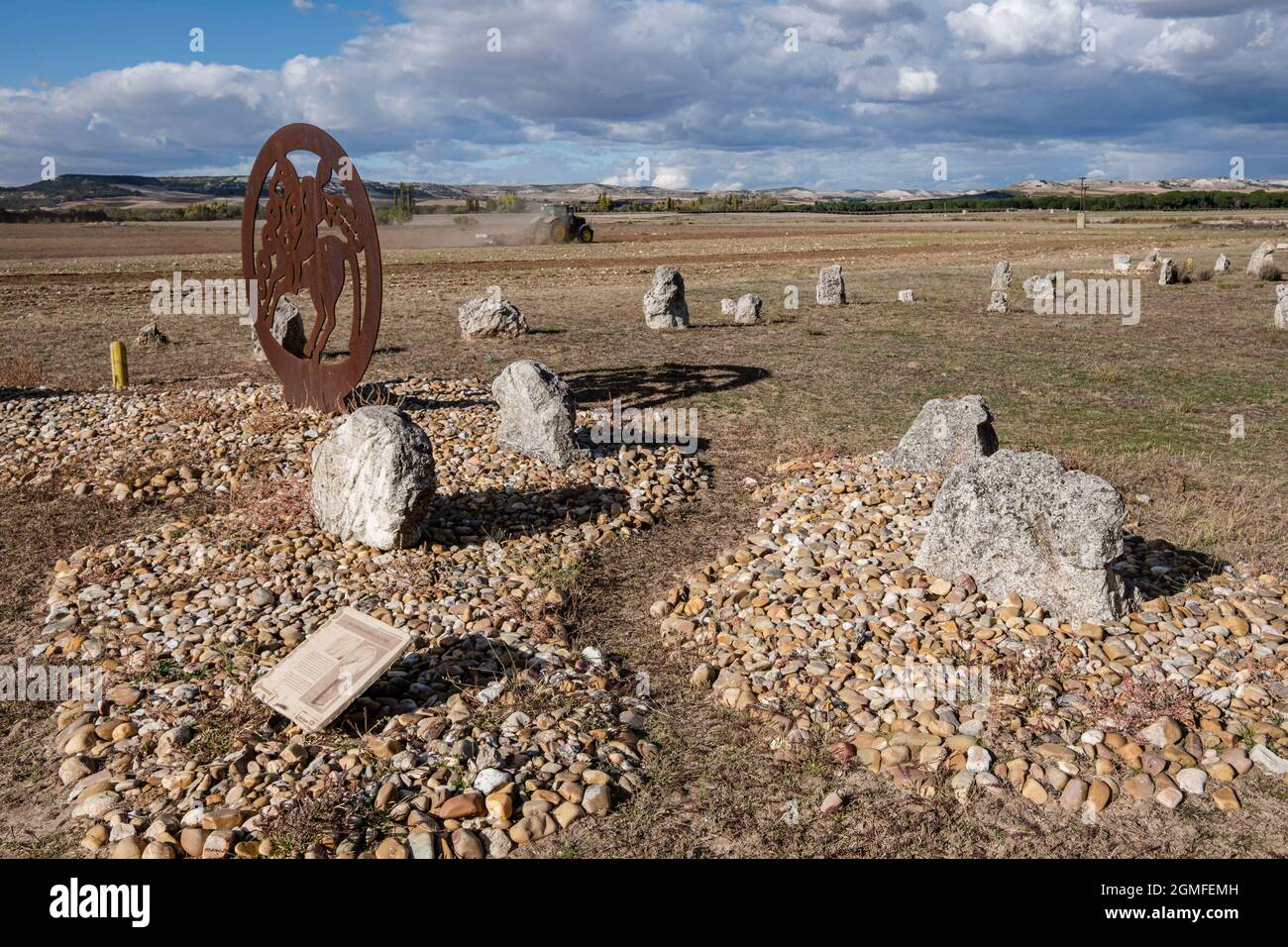 Nekropole Las Ruedas, antike Stadt Vaccea in Pintia, Padilla de Duero, Provinz Valladolid, Spanien. Stockfoto