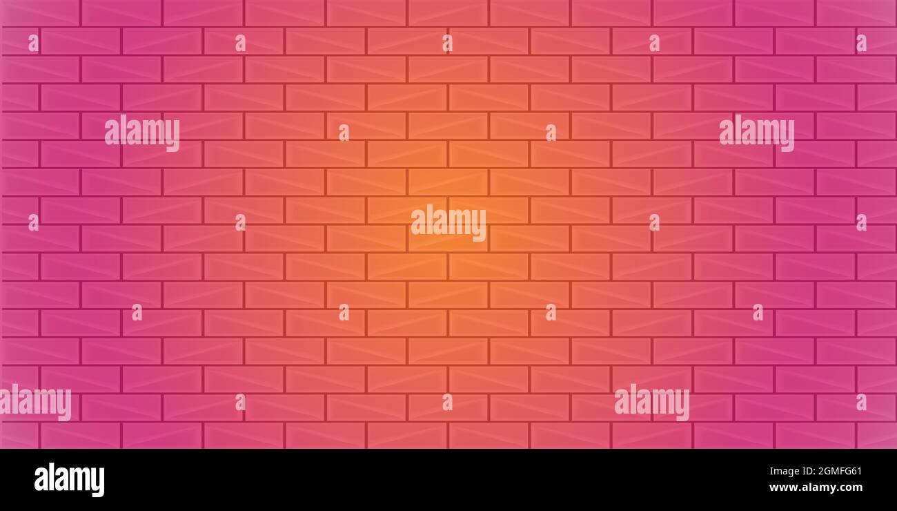 Halbton Regenbogen Bricks Wand bunt Licht glänzend abstrakt Hintergrund Textur Tapete Hintergrund Vorlage Muster nahtlose Vektor Illustration EPS Stock Vektor