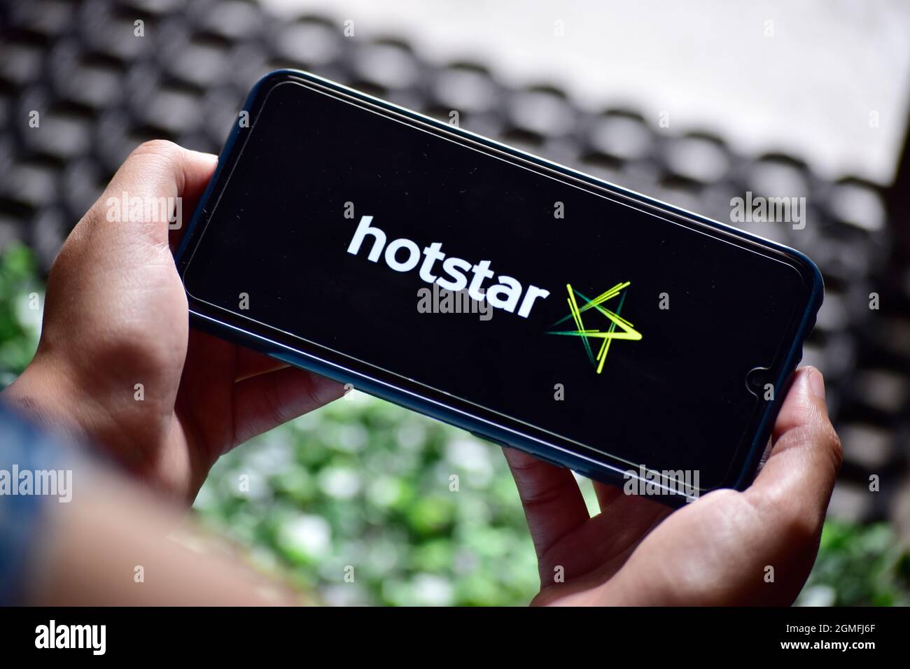 Neu Delhi, Indien - 13. September 2019: Hotstar-Anwendung auf dem Smartphone Stockfoto