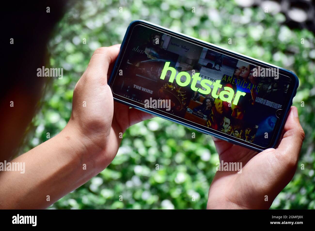 Neu Delhi, Indien - 13. September, 2019:Hotstar Logo auf Smartphone Stockfoto