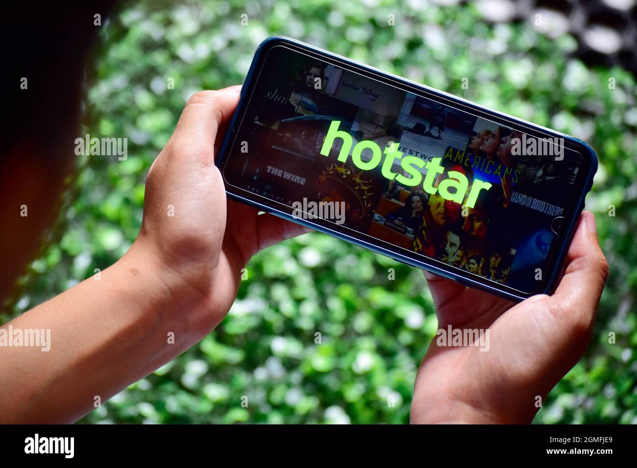 Neu Delhi, Indien - 13. September 2019: Hotstar-App auf dem Smartphone Stockfoto