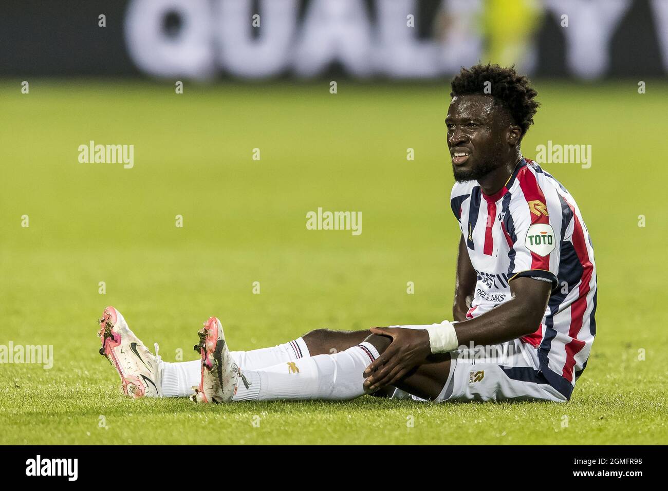 TILBURG - 18-09-2021, Koning Willem II Stadion. Holländischer Fußball, eredivisie, Saison 2021-2022. Willem II Spieler Leeroy Owusu Cramp während des Spiels Willem II - Groningen. (Foto von Pro Shots/Sipa USA) *** Weltrechte außer Österreich und den Niederlanden *** Stockfoto