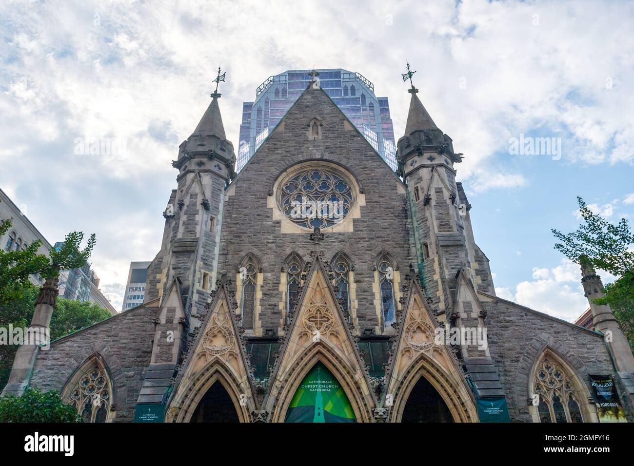 Christ Church Cathedral, Montreal City in Kanada Stockfoto