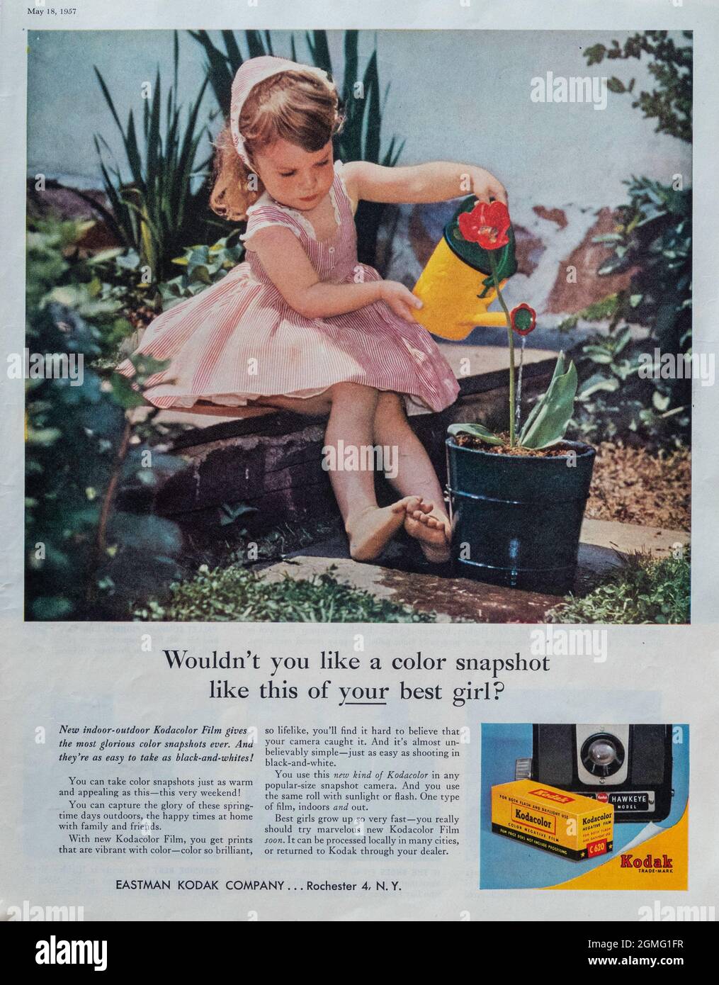 „The Saturday Evening Post“, 18. Mai 1957, Zeitschriftenwerbung, USA Stockfoto