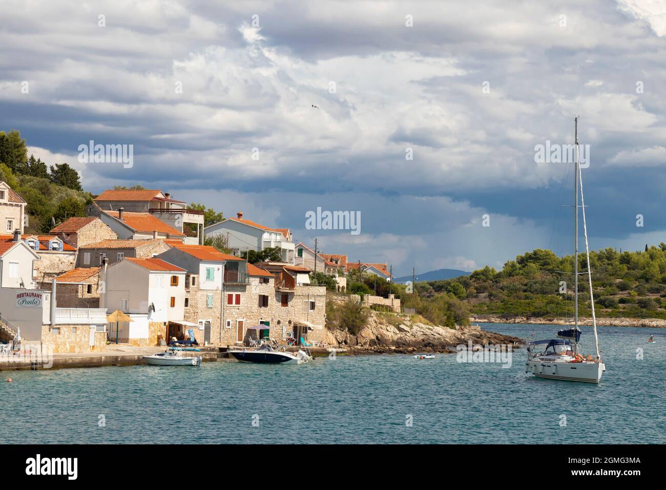 Vodice old town touristic destination -Fotos und -Bildmaterial in hoher ...