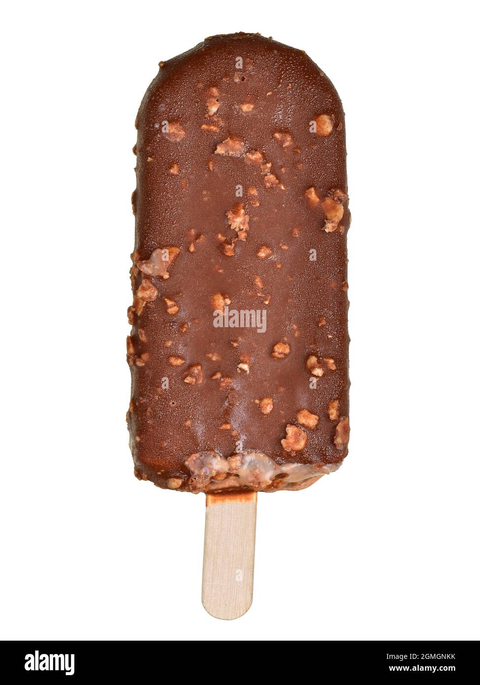 Schokoladenbar Eis isoliert auf weißem Hintergrund mit Beschneidungspfad Stockfoto