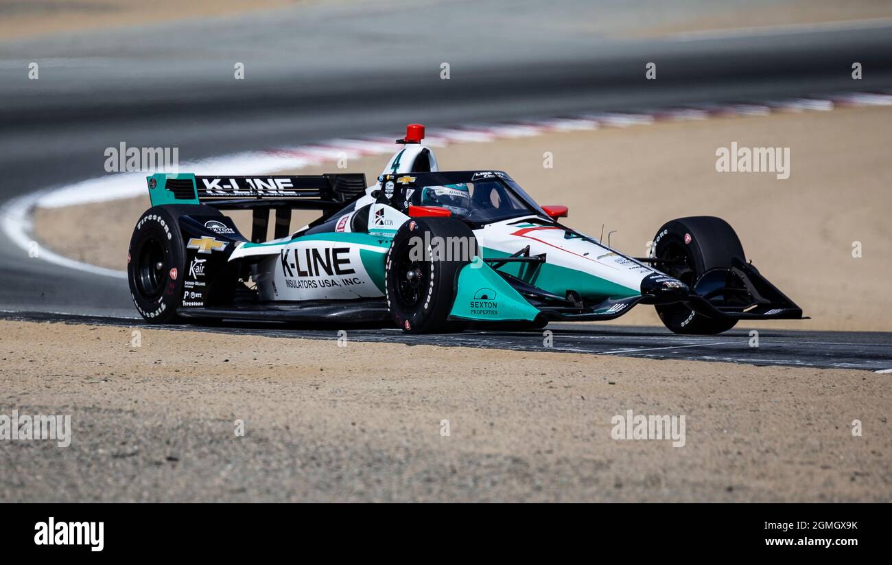 September 18 2021 Monterey, CA, USA während des NTT Firestone Grand Prix von Monterey Praxis # 2 auf dem WeatherTech Raceway Laguna Seca Monterey, CA Thurman James/CSM Stockfoto