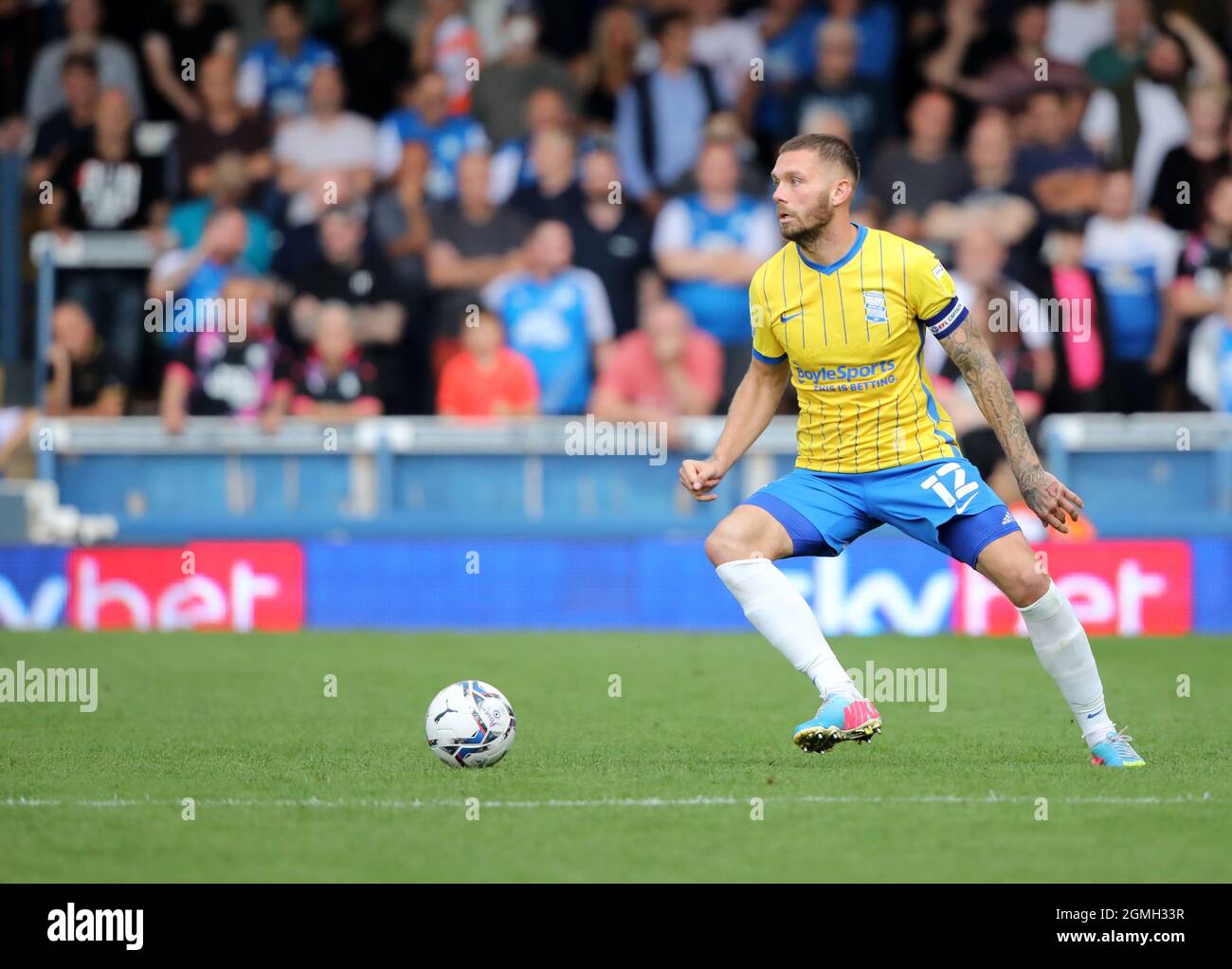 Peterborough, Großbritannien. September 2021. Harlee Dean (BC) beim Spiel der Peterborough United gegen Birmingham City EFL Championship, im Weston Homes Stadium, Peterborough, Cambridgeshire. Kredit: Paul Marriott/Alamy Live Nachrichten Stockfoto