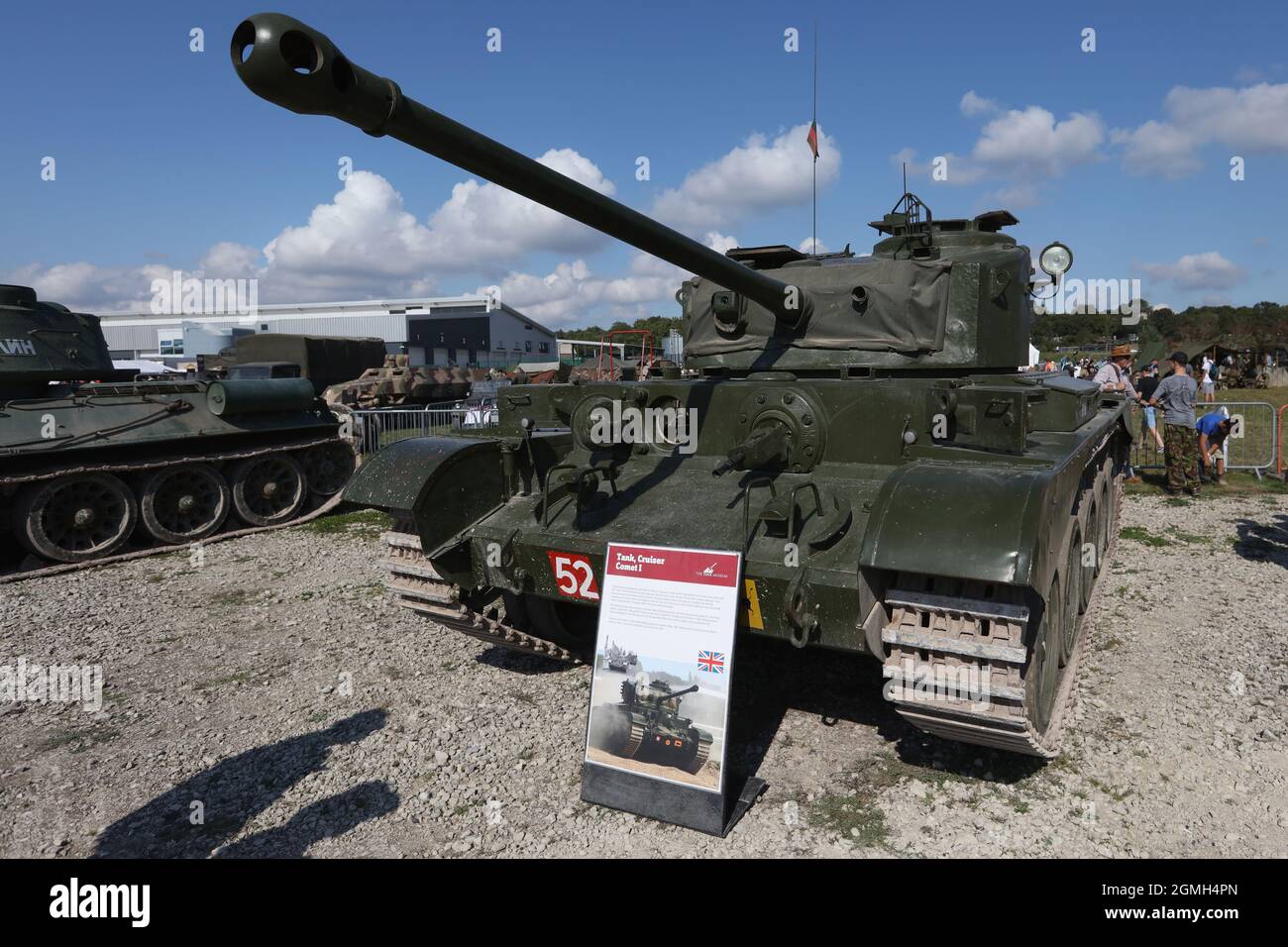 Ein Kometentank aus dem 2. Weltkrieg während einer Demonstration im Bovington Tank Museum, Dorset, Großbritannien Stockfoto