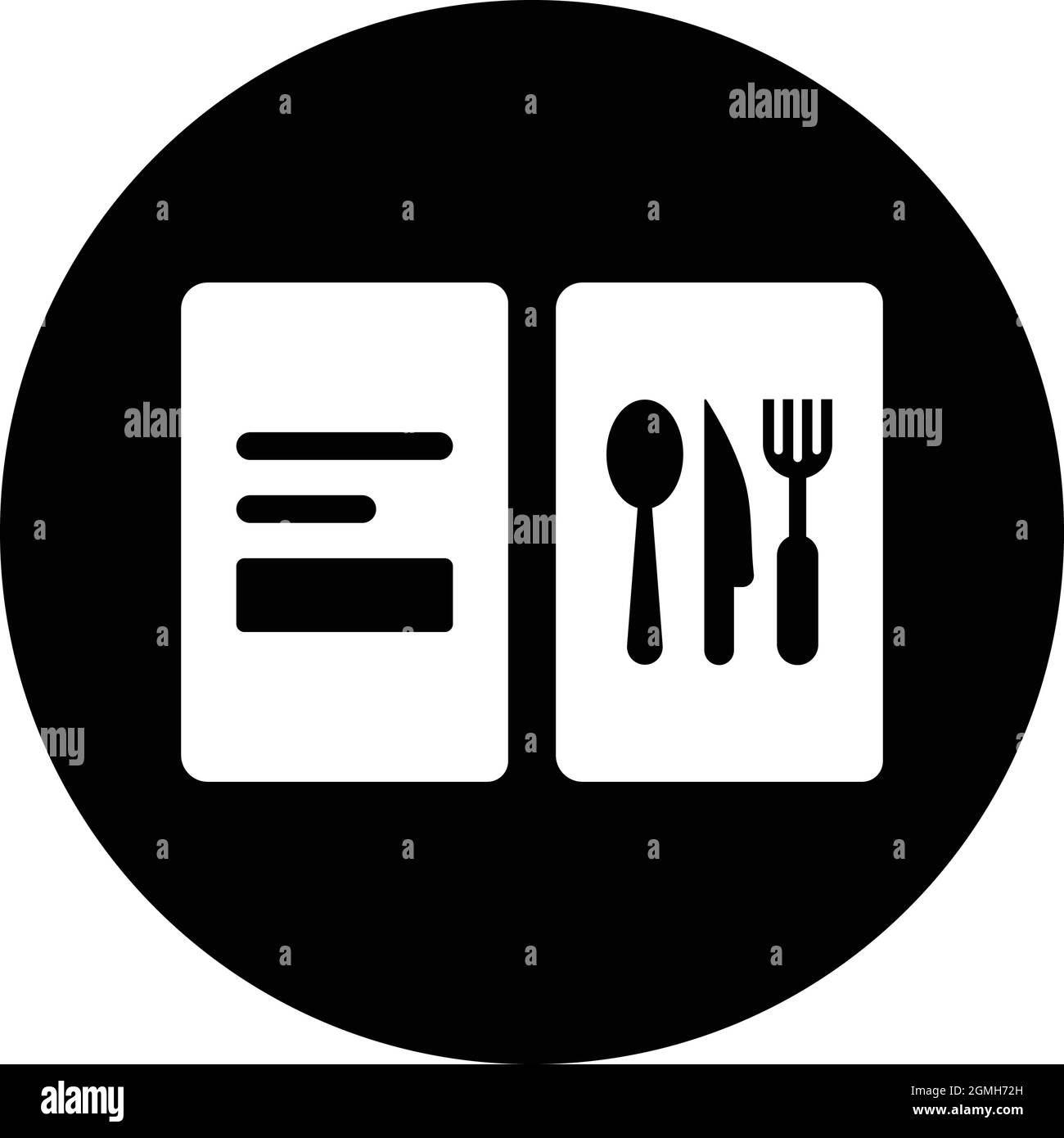 Lebensmittel, Messer, Menüsymbol - einfache editierbare Vektor-EPS-Datei. Stock Vektor